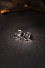 Silberne Ohrringe LINDENBLÄTTER – Bild 5