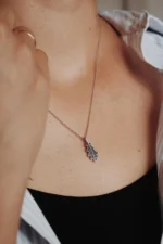 Silberne Halskette Eichenblatt – Bild 5