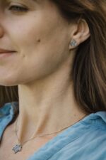 Silber-Set Ahornblätter – Ohrstecker und Halskette – Bild 8