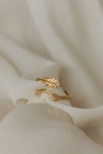 Vergoldeter ring EICHE – Bild 3