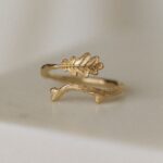 Vergoldeter ring EICHE