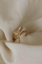 Vergoldeter ring Holzast – Bild 3