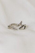 Silberner ring Holzast – Bild 3