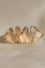 Vergoldete Ohrstecker mit Ginkgo-Blättern – Bild 2